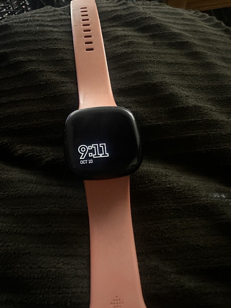 Fitbit Versa 3 Wristband Activity Tracker - Pink (FB511BKBK) w/ Charger & Manual