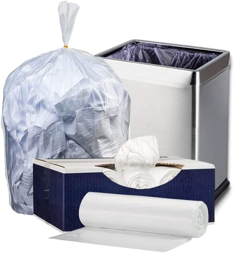 6 Gallon Trash Bags │ 6 Microns │ Clear Garbage Can High Density Liners │ 20