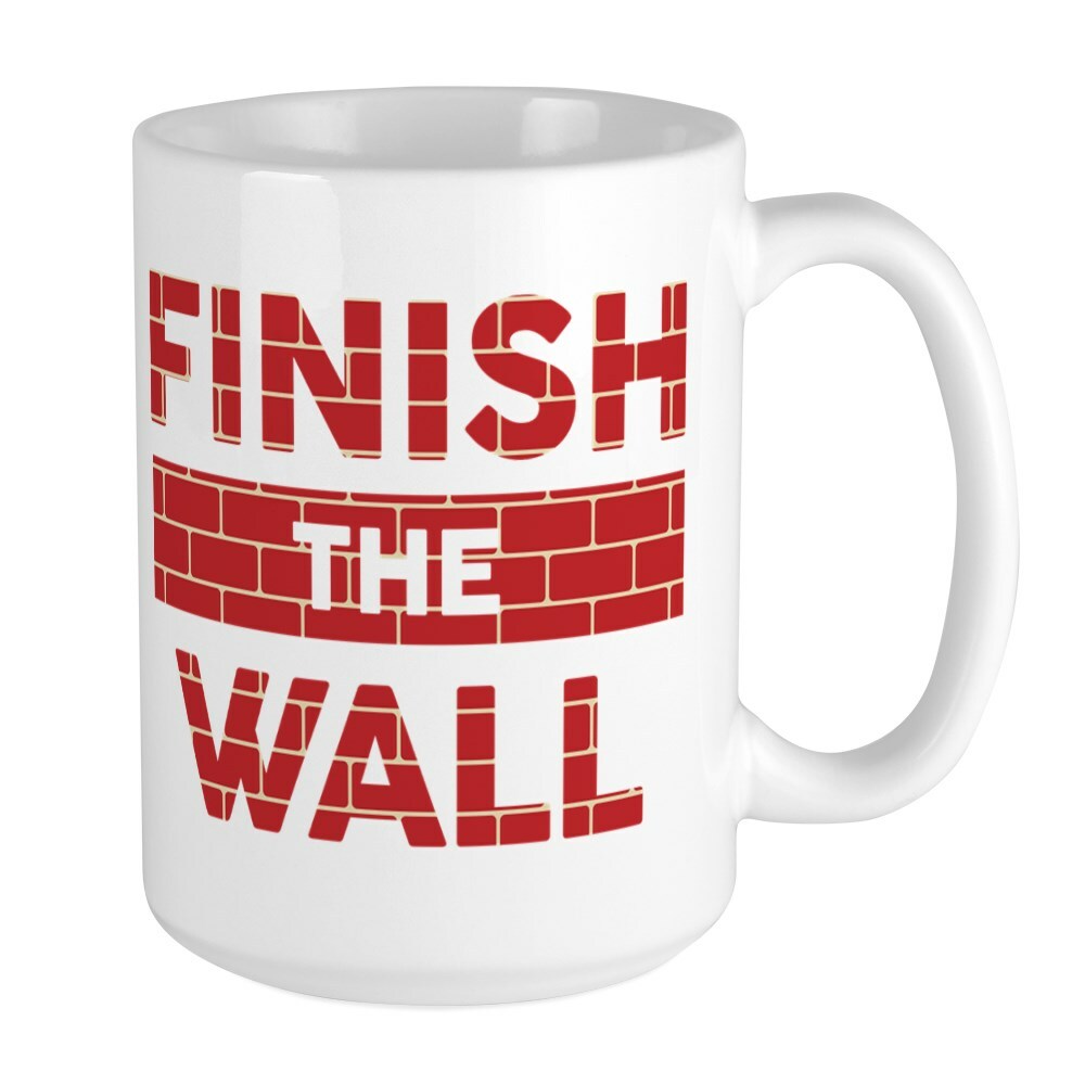 CafePress Finish The Wall Coffee Mug, Large 15 oz. White Coffee Cup (366626947)