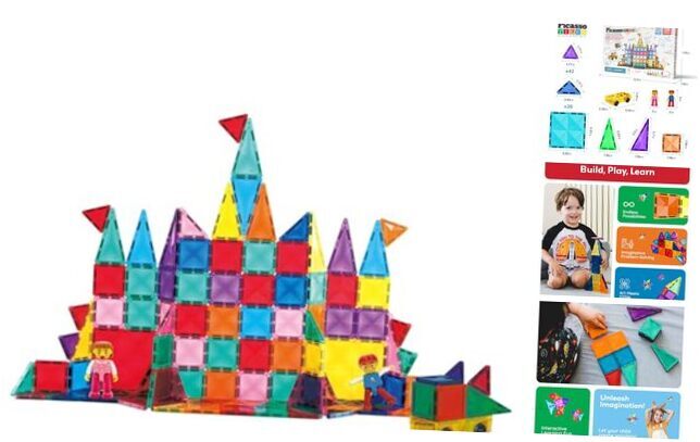 120pc Mini Diamond Magnetic Building Blocks Travel Size Set