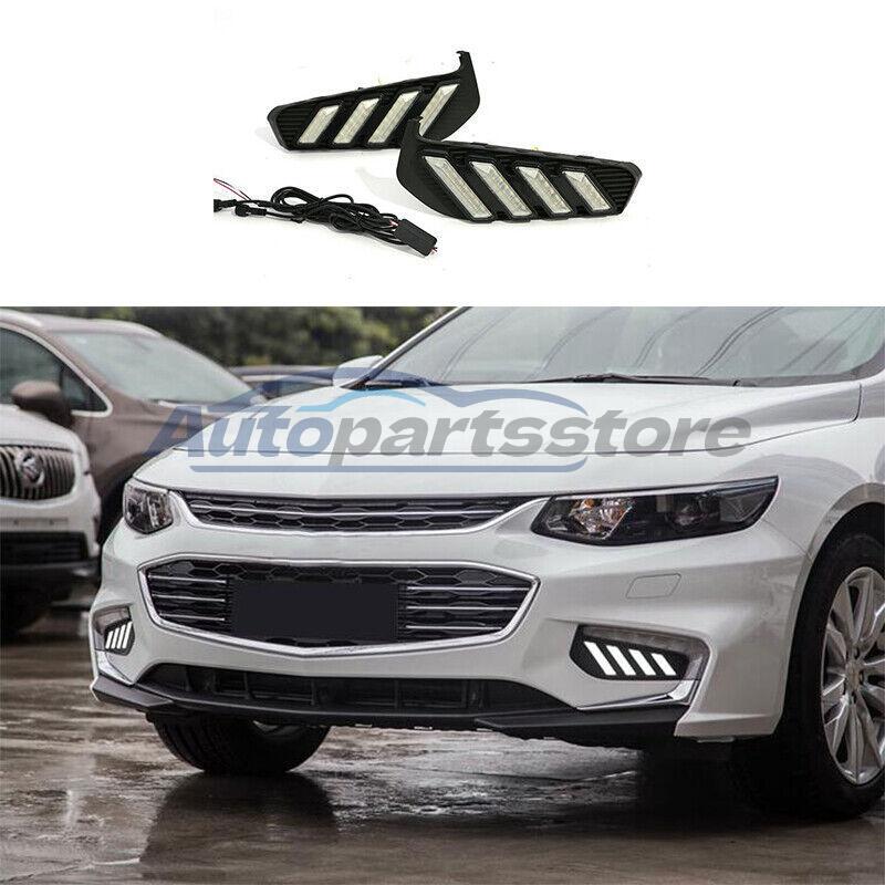 LED Daytime Running Light DRL Lamp fog lights FOR 2016-2018 Chevrolet Malibu