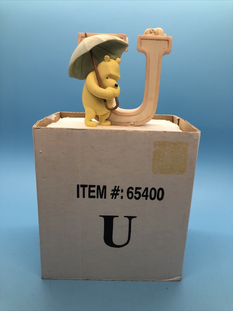 Disney Winnie the Pooh Nursery Alphabet Letter U Umbrella Figurine