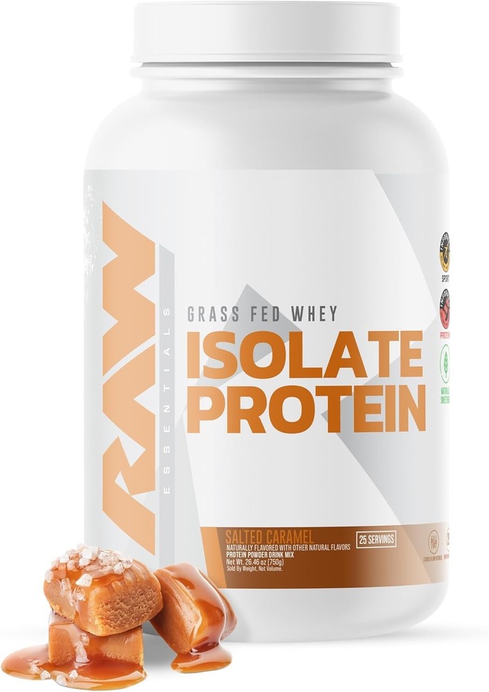 Salted Caramel RAW Whey Isolate Protein Powder - 25 Servings