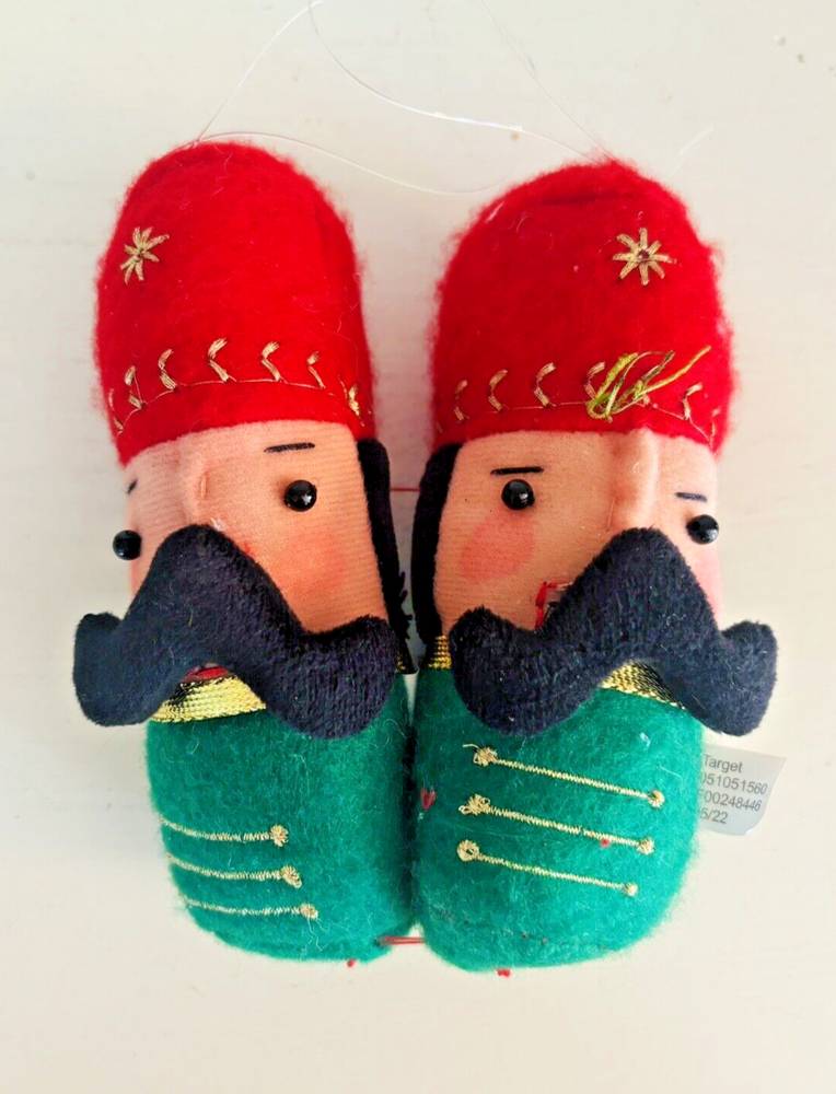 Set of 2 Target Wondershop Nutcracker Felt Plush Ornaments 5