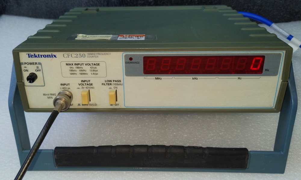 Tektronix Model CFC250 100MHZ Frequency Counter Working Condition with DIY cable