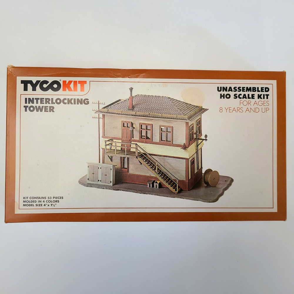 HO Scale Tyco 7773 Interlocking Tower Model Kit Open Box