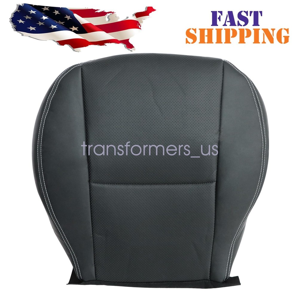 For 2014-2016 Subaru Forester Driver Bottom Perforated Leather Seat Cover Black