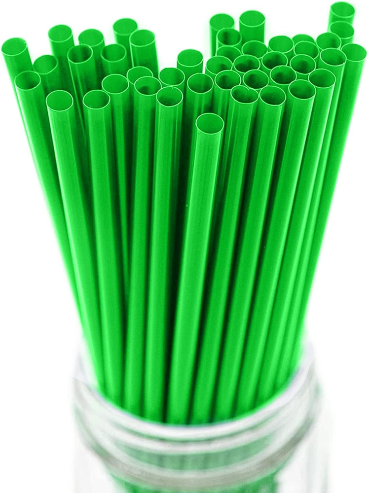 10 Inch Extra-Long Green Drinking Straws - Pack of 250