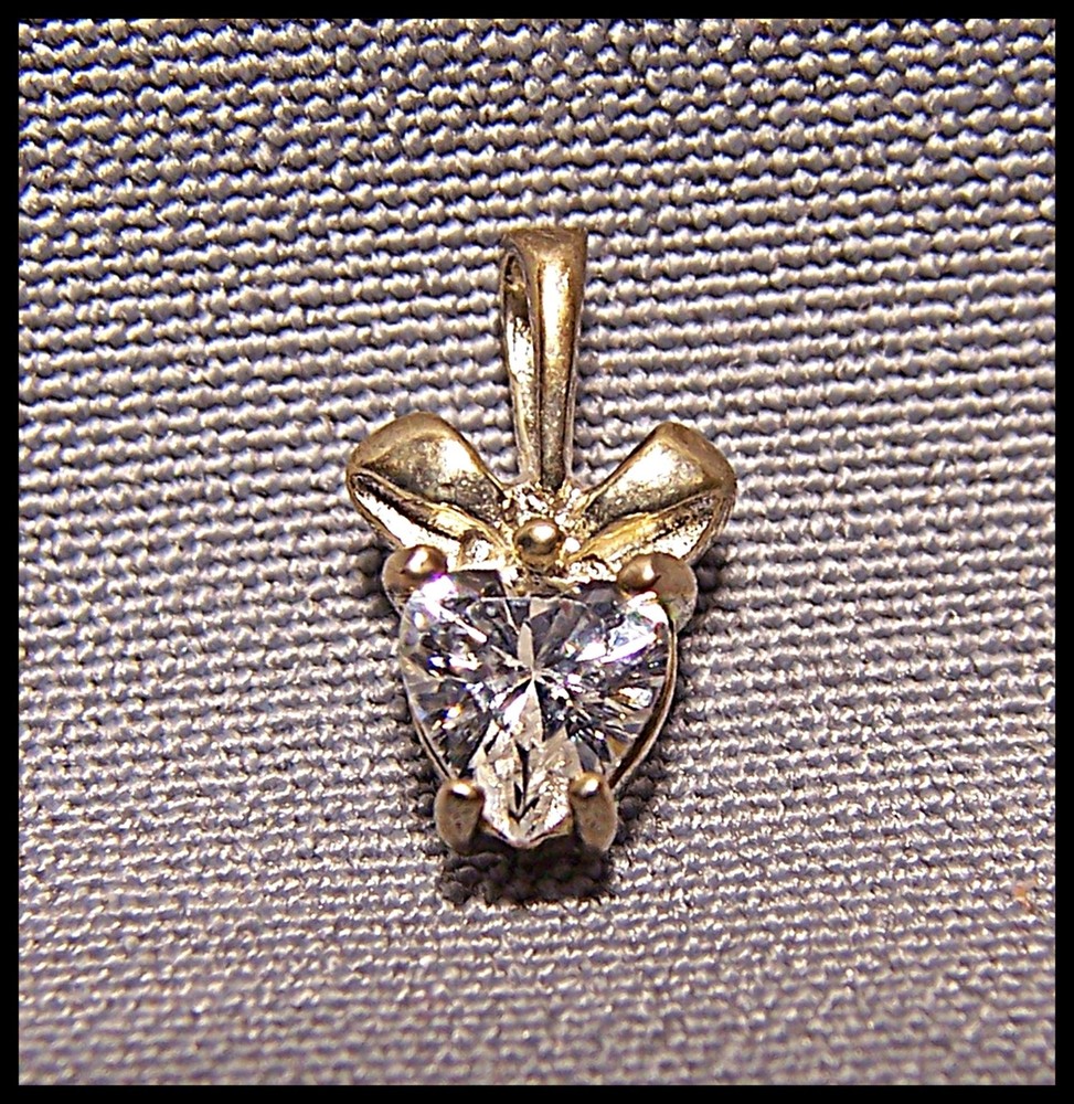 Sweetheart Sterling Silver Pendant with Heart-Shaped Birthstone No Chain