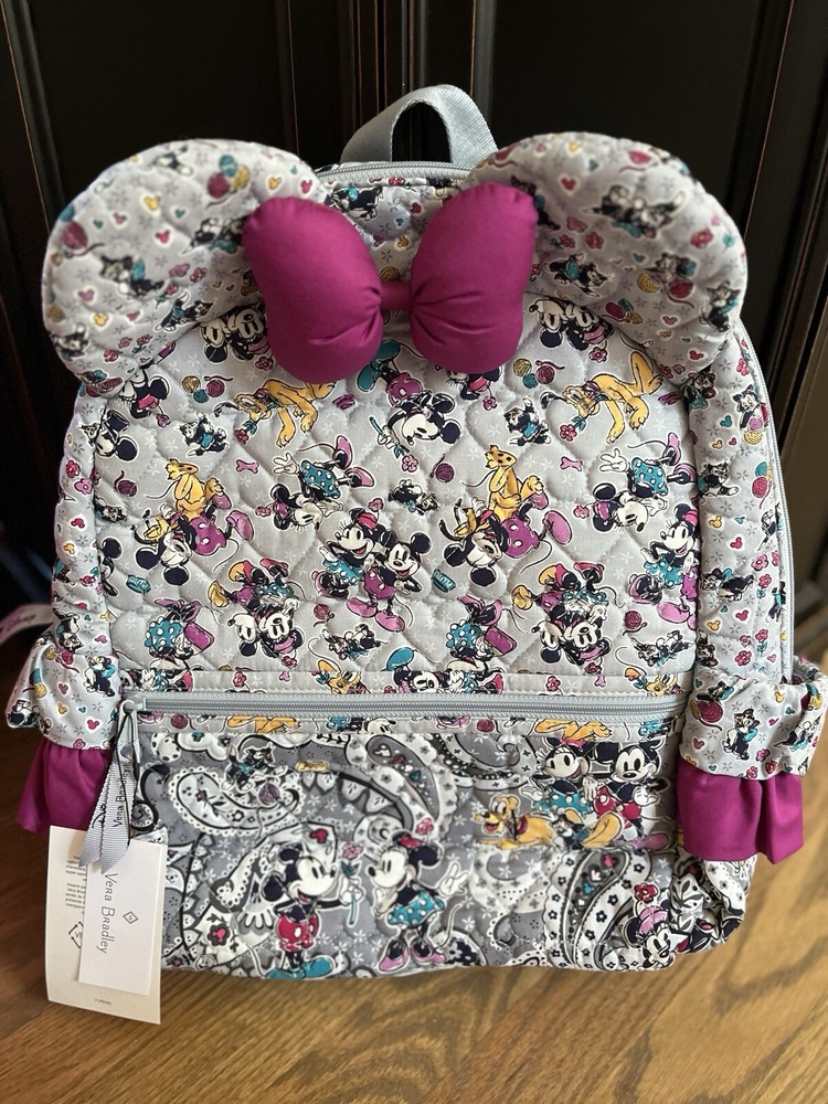 Vera Bradley Disney Minnie Mouse Backpack Mickey Mouse Picadilly Paisley NWT