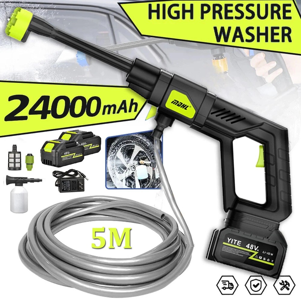 300W 4000PSI Cordless High Pressure Car Washer Portable Cleaning Kit US
