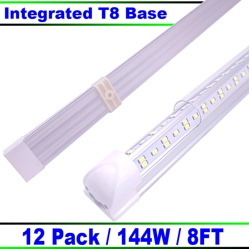 LED Tube Lights V-shaped  8Ft Bar Lamp Integrated Fixture LED Shop Light 144w