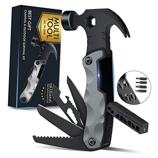 Multitool Camping Accessories Stocking Stuffers for Men Dad Gifts, 13 MEN GIFTS