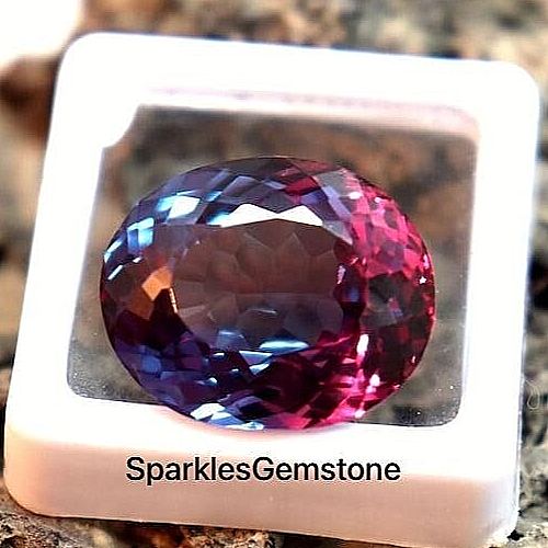 Natural Color Changing Alexandrite Gemstone Ring 16Ct oval cut loose Alexandrite