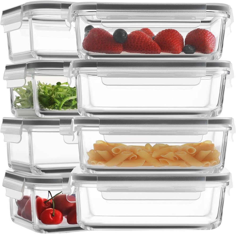 30-Pack 30Oz Glass Meal Prep Containers with Secure Lids for Food Storage