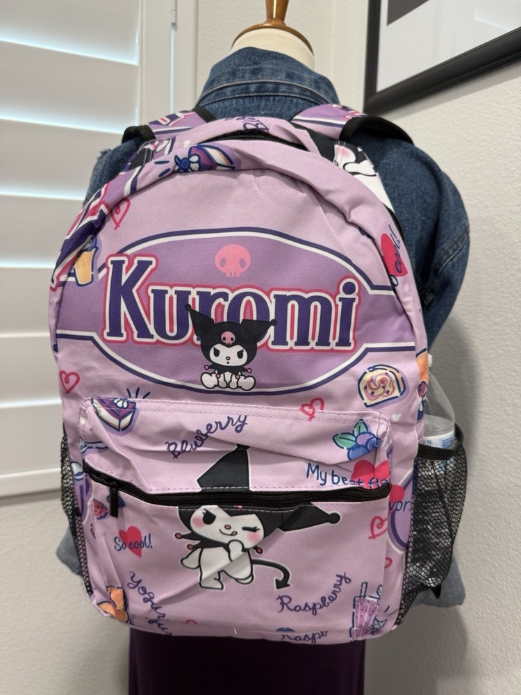 School Sized Kuromi Backpack School Bag