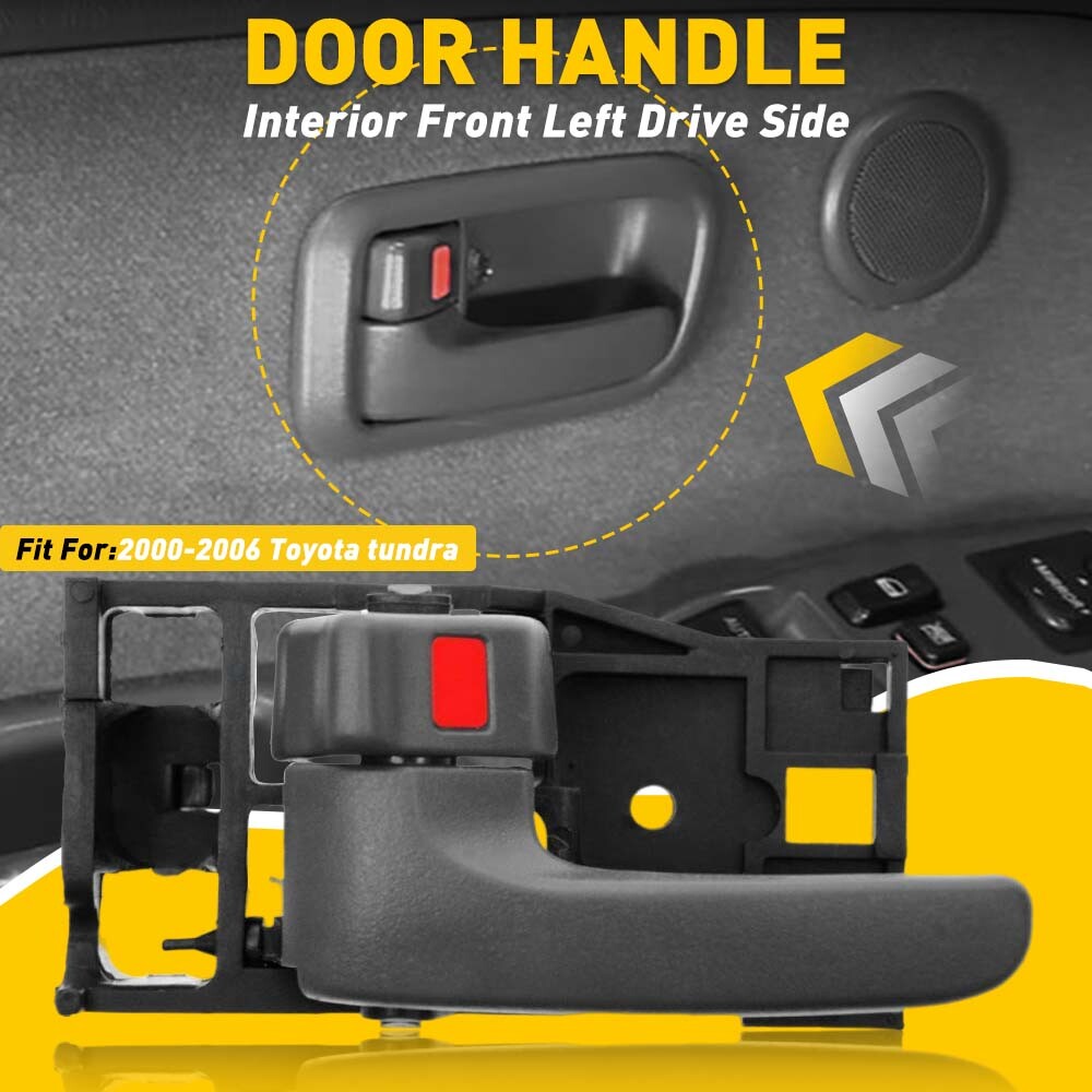 Gray Left Driver Side Interior Door Handle for 2000-06 Toyota Tundra