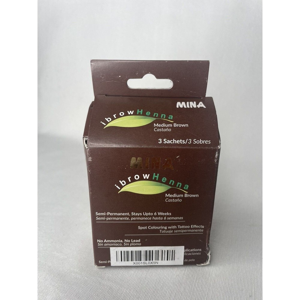 MINA ibrow Henna Dark Brown Regular Pack & Coloring Kit