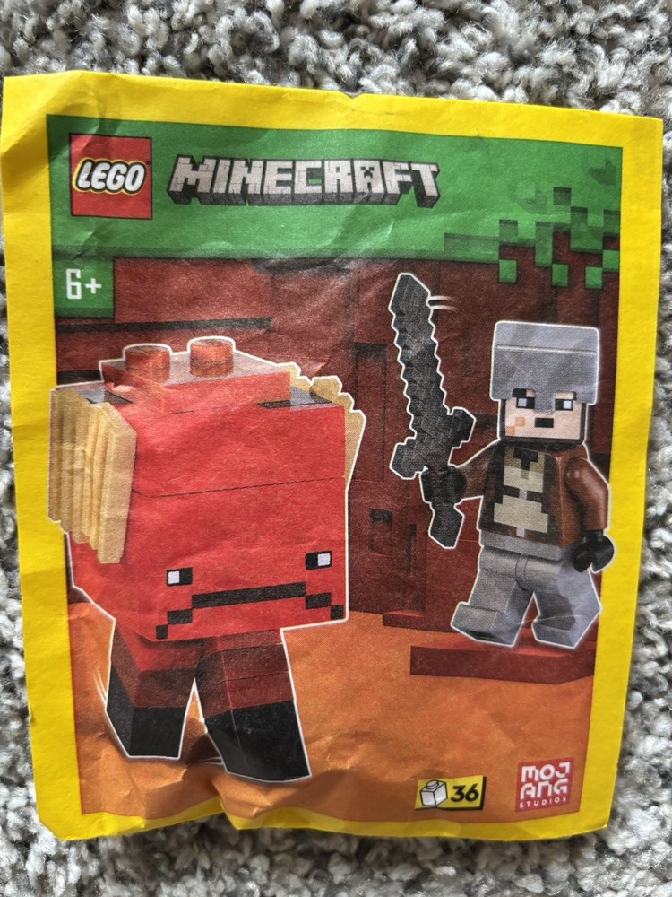 Lego Minecraft Nether Hero and Strider paper bag