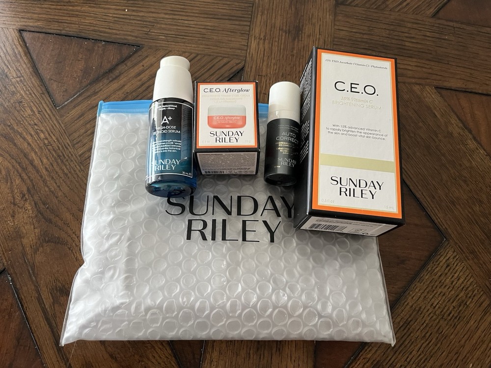 Sunday Riley 6-piece skincare set for radiant glowing skin