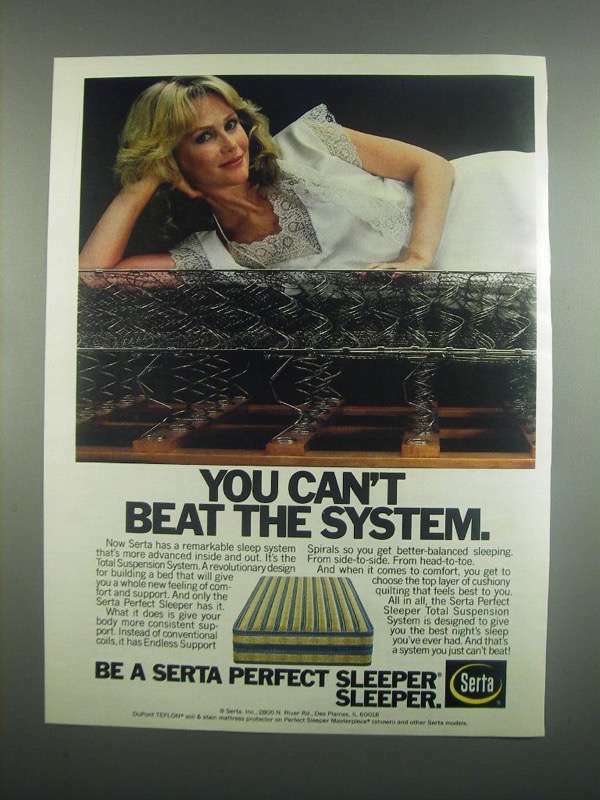 1984 Serta Perfect Sleeper Mattress Ad - The System