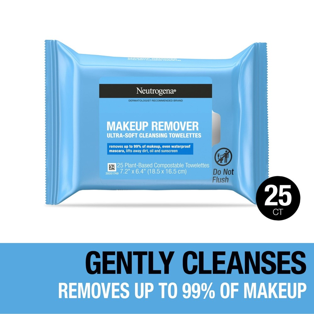 Neutrogena Makeup Remover Cleansing Towelettes 25ct 24 Pack