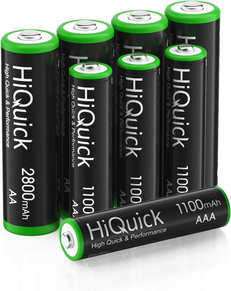 HiQuick AA AAA Rechargeable Batteries Combo - 2800mAh AA Rechargeable Batteries