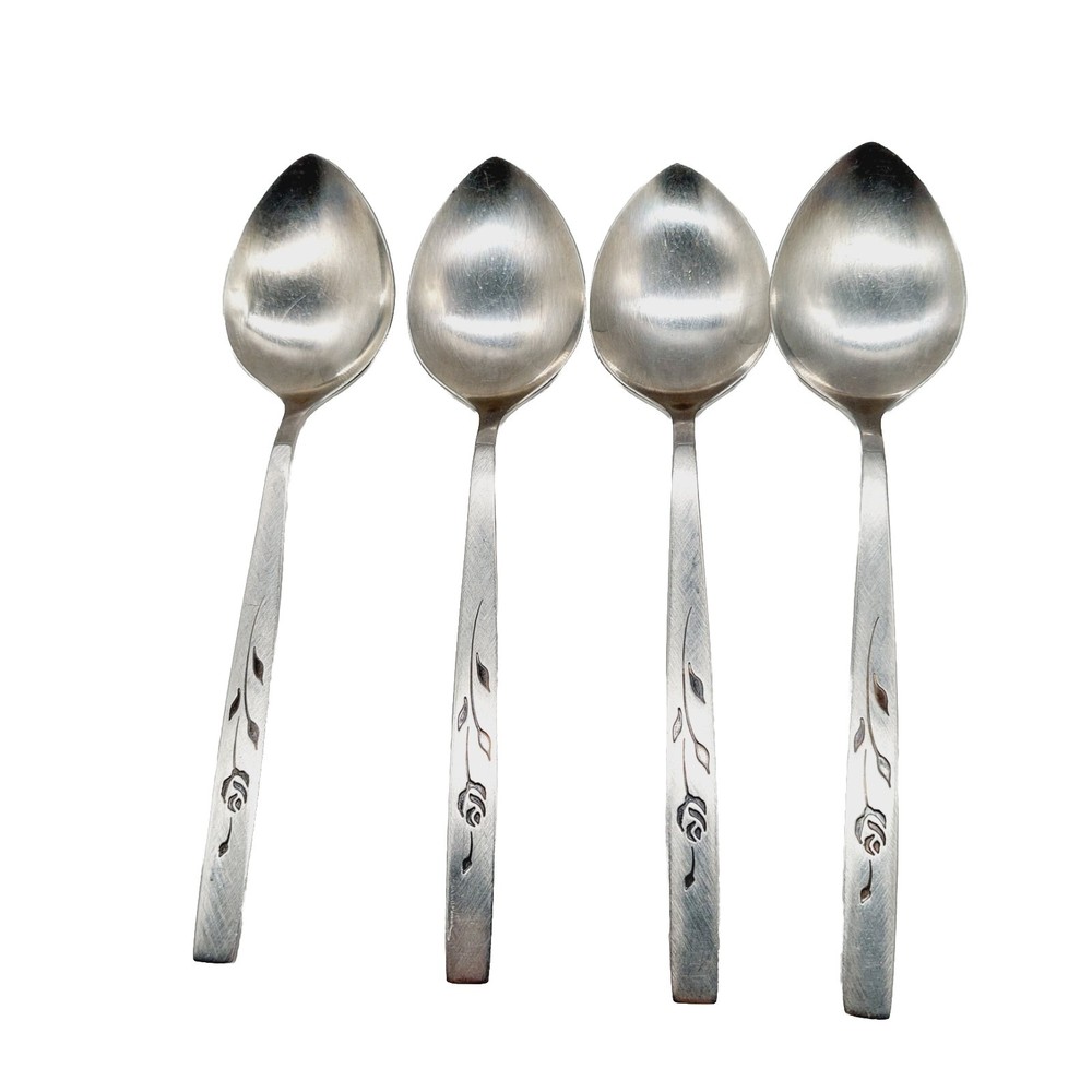 Oneidacraft Deluxe CAPISTRANO 4 Oval Spoons Oneida 6 3/4