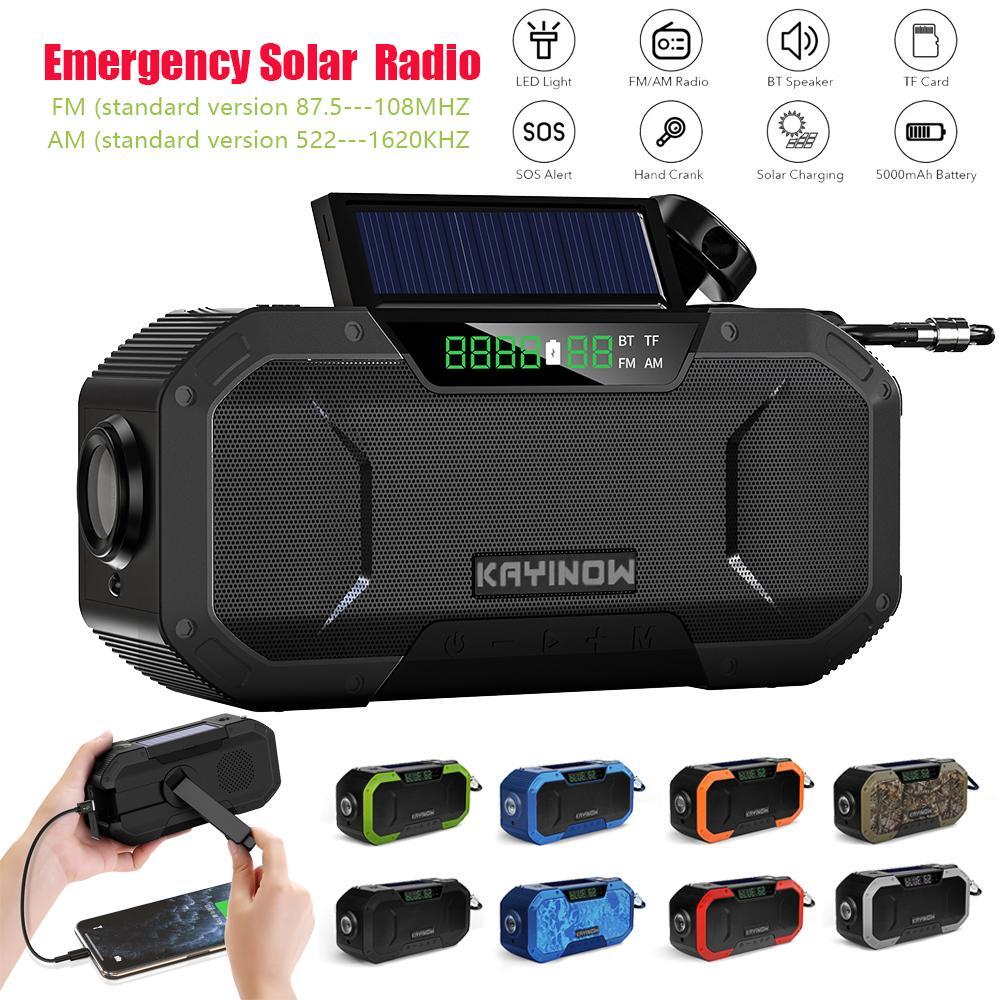 Solar Power Bank 5000mah Mobile Phone Plastic Multicolor Small Radio Flashlight