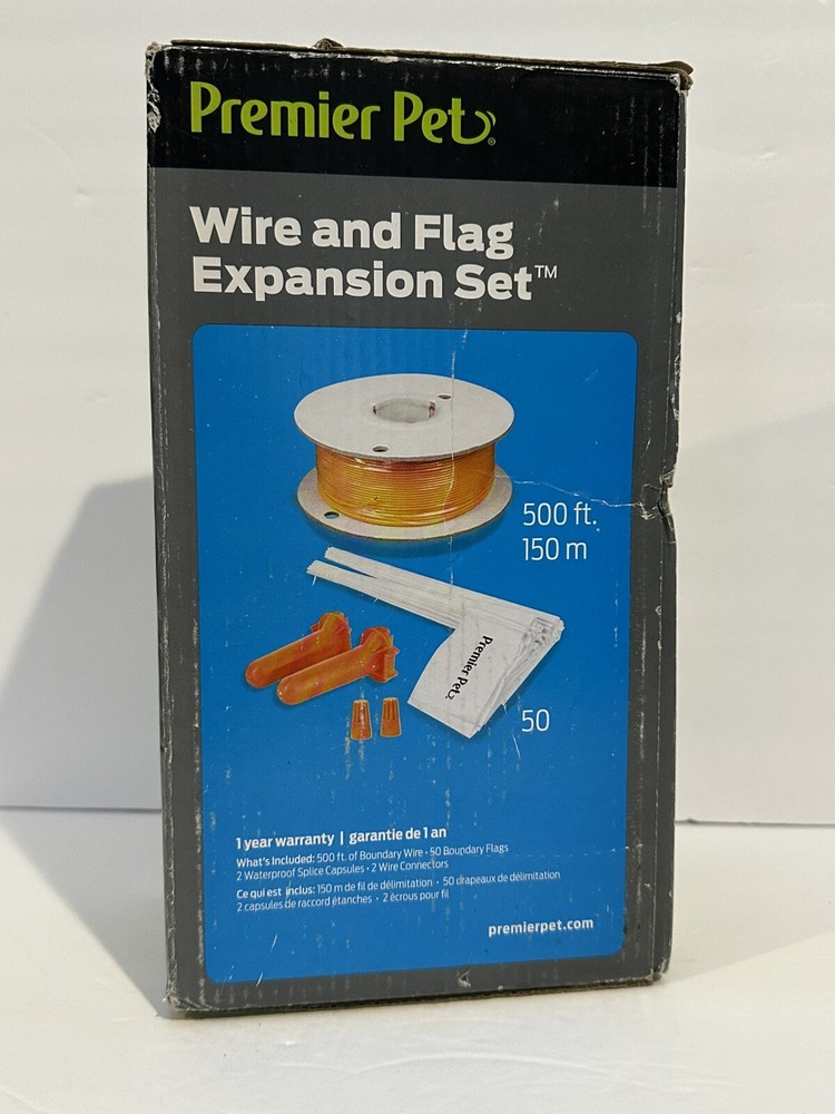 Premier Pet Wire & Flag 500ft Expansion Set In-Ground Dog Fence System **NEW**