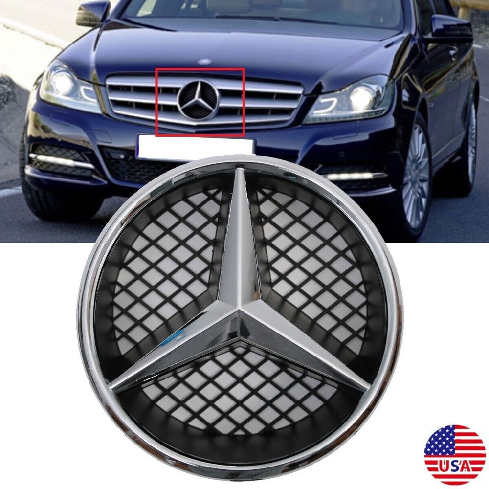 Fit For Mercedes-Benz 2008-13 Front Grill Star Emblem Chrome Badge W204 New