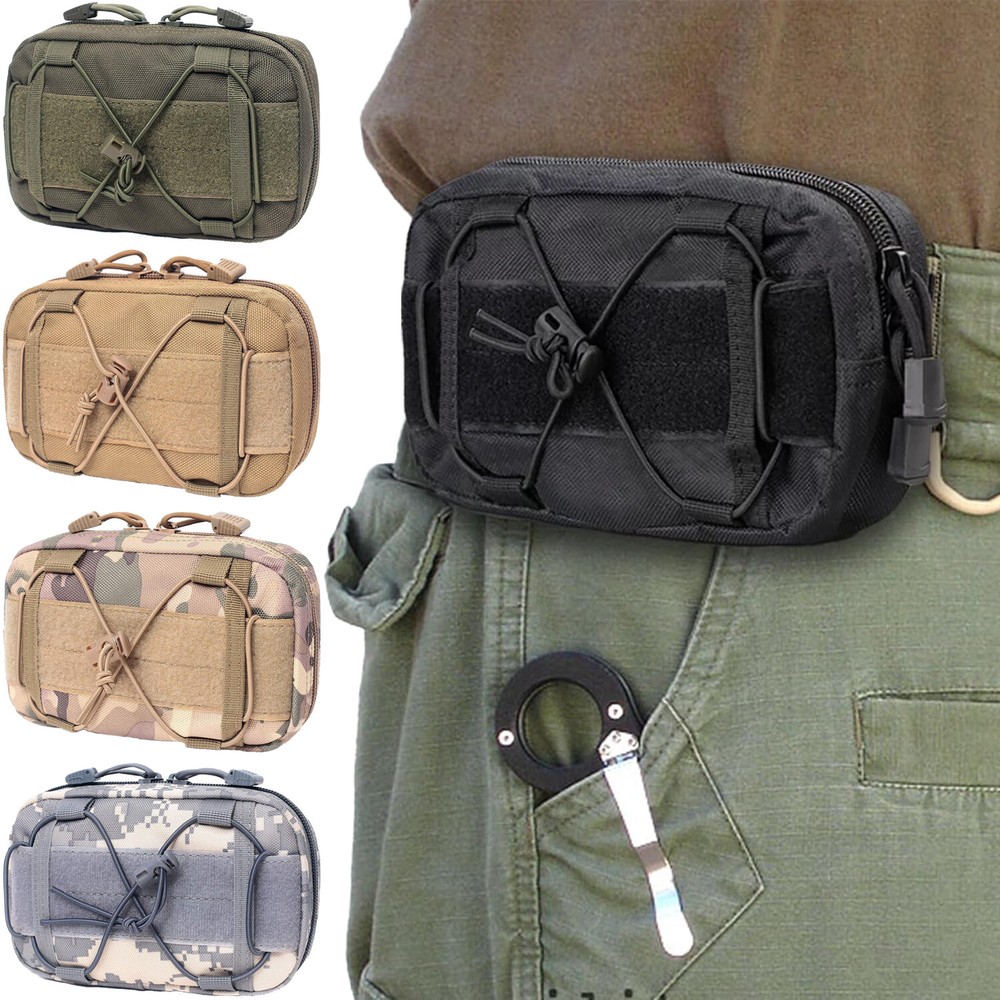 Tactical Molle Compact Horizontal Admin Pouch Utility EDC Accessories Waist Pack