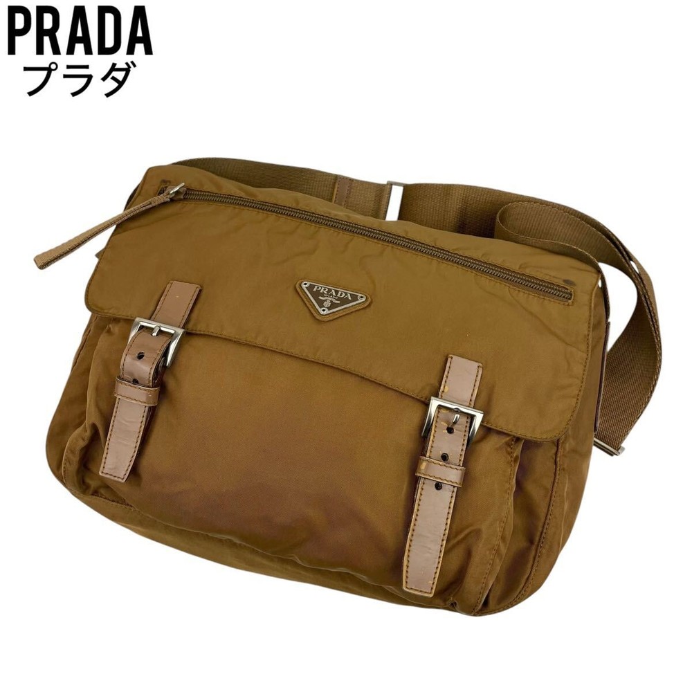 RARE Brown PRADA Messenger Shoulder Bag in Excellent Condition