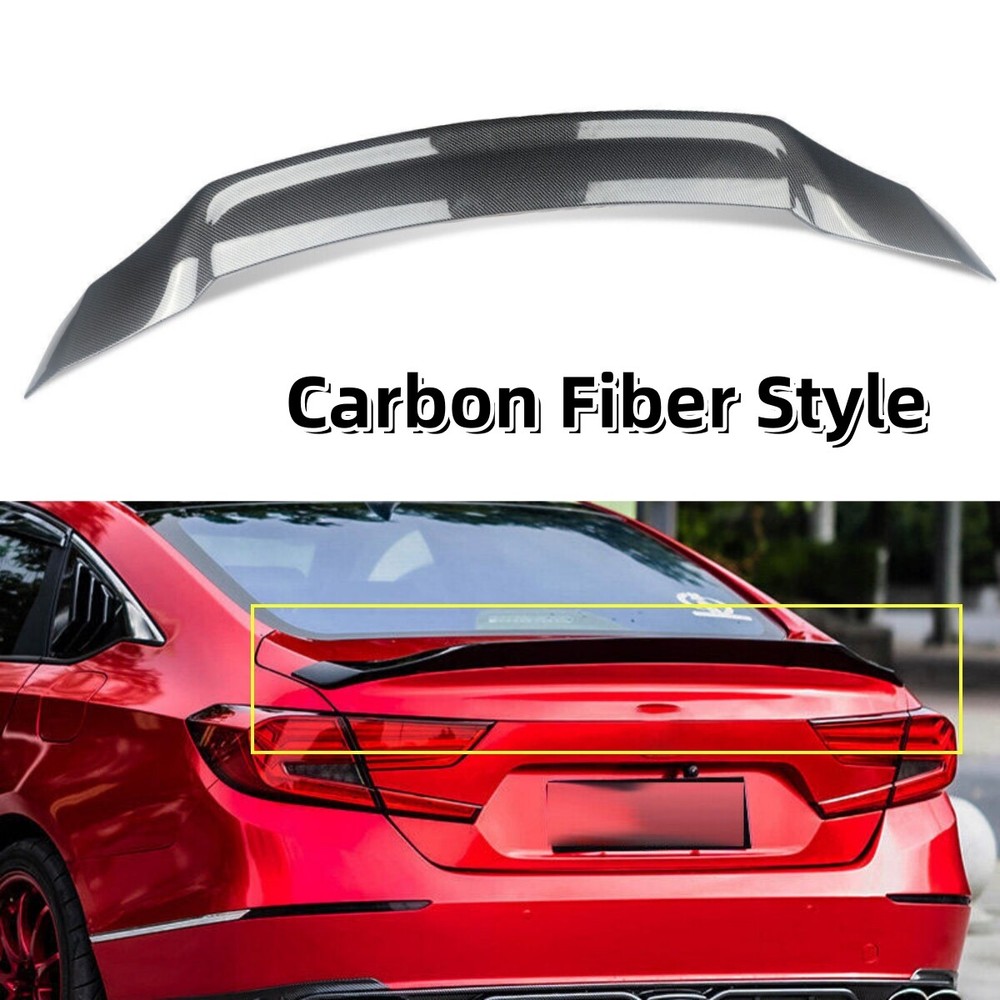 JDM Carbon High Kick Duckbill Trunk Spoiler for 18-21 Accord