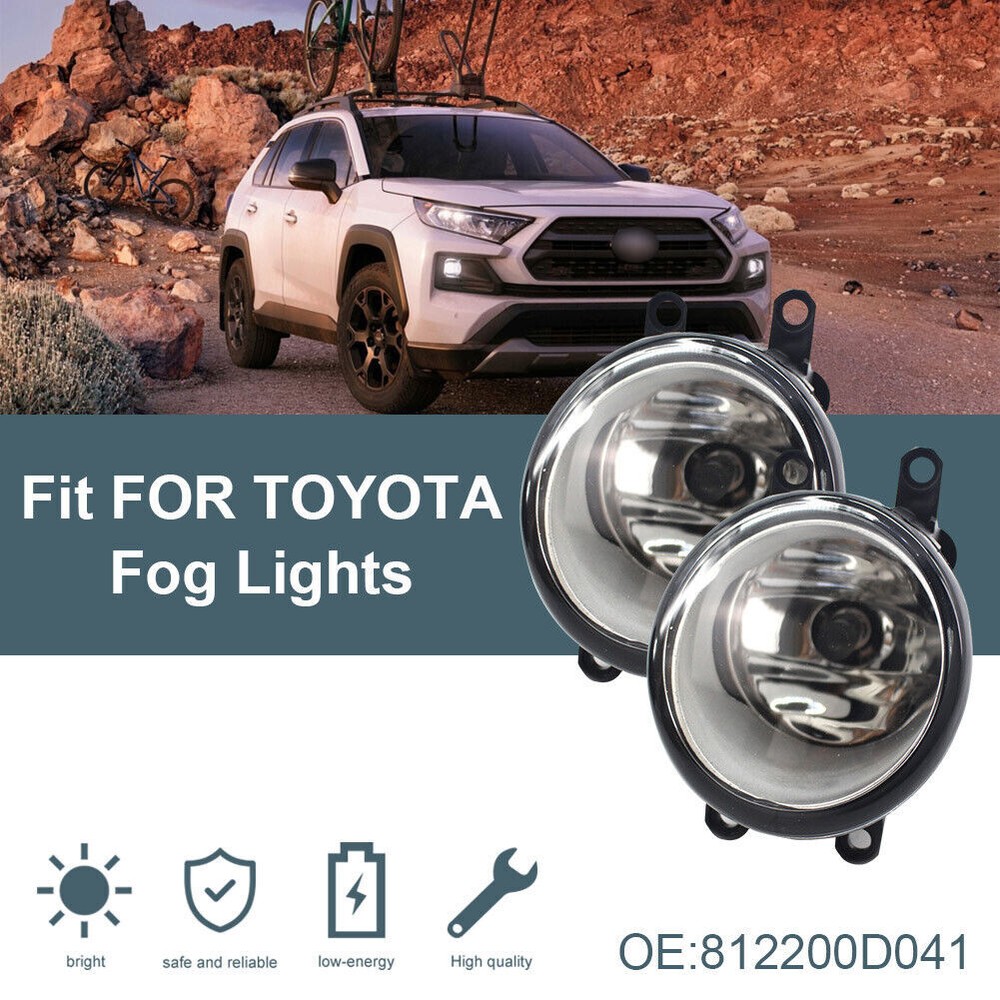 Complete Clear Lens Fog Light Set For 14-up ToyotaTundradx
