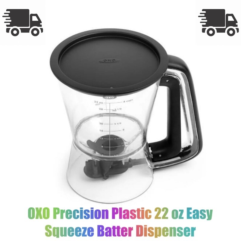 OXO 22 oz Easy Squeeze Plastic Batter Dispenser for Precision Baking