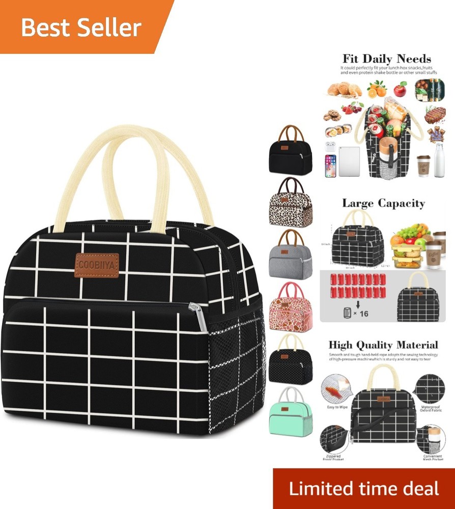 Large Capacity Leakproof Lunch Tote - Perfect for Office & Outdoor Picnics