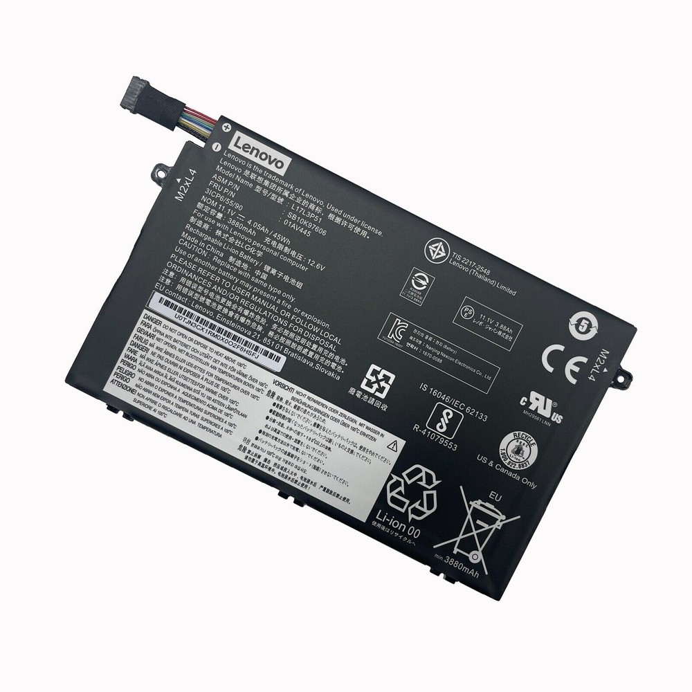 Genuine 01AV445 battery For Lenovo ThinkPad E480 E580 R580 SB10K97607 L17M3P51