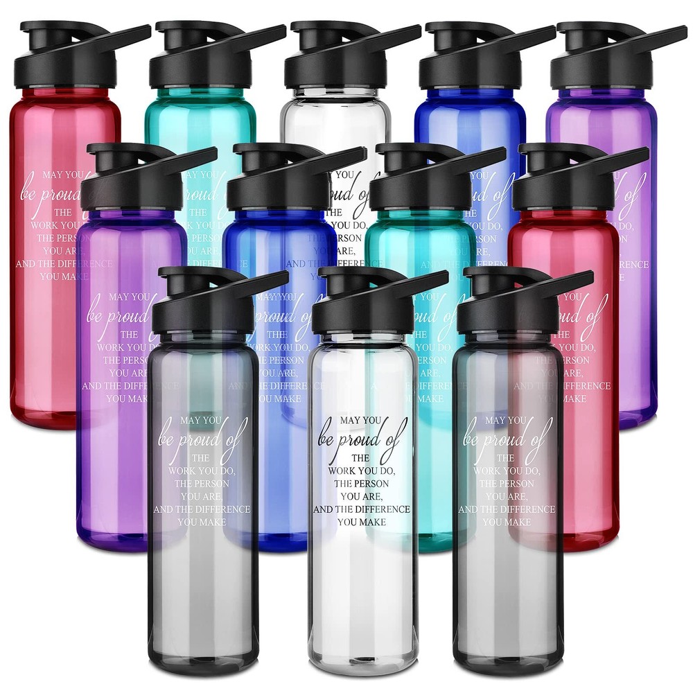 12 Pcs Thank You Gifts 24 oz Water Bottles Bulk Staff Employee Coworker Team ...
