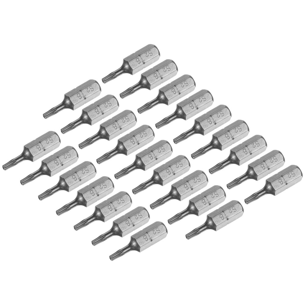 1/4 Inch Magnetic Torx T8 Screwdriver Bits S2 Steel 25pcs Set