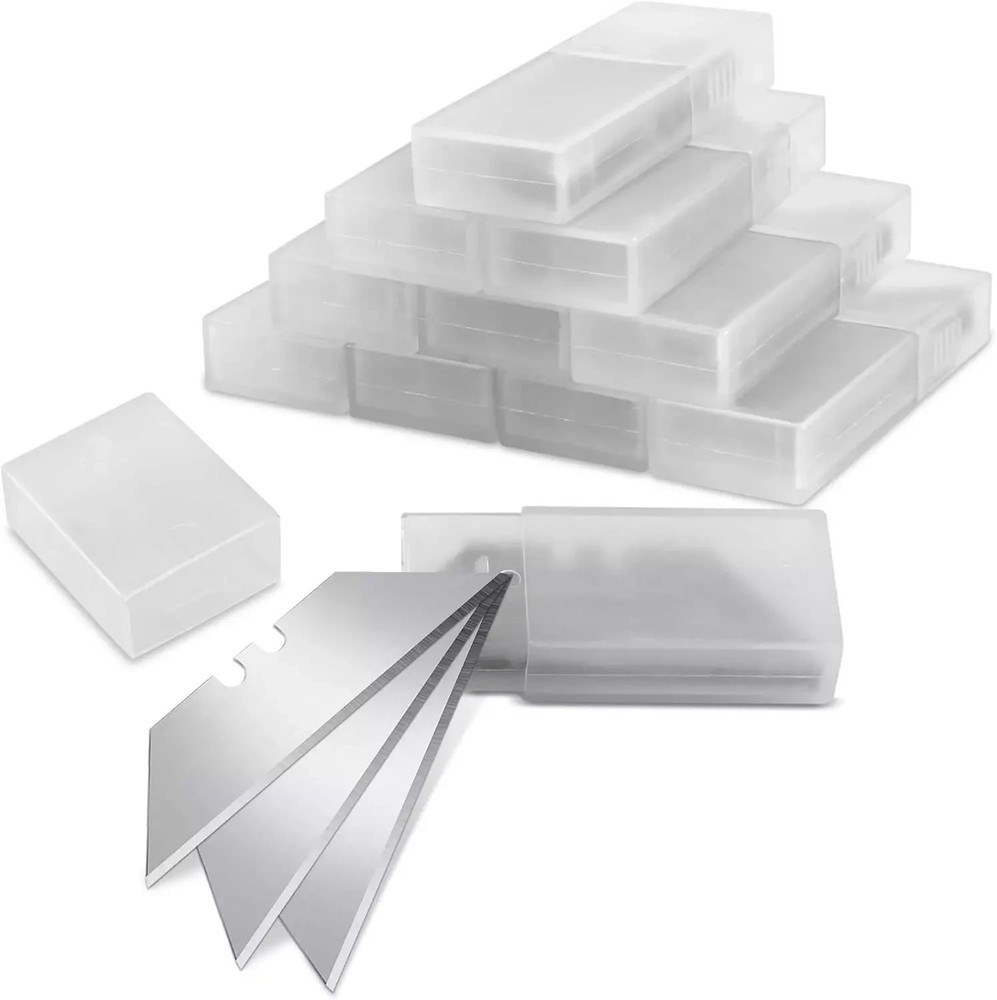 100-Piece SK5 High Carbon Steel Utility Knife Replacement Blades