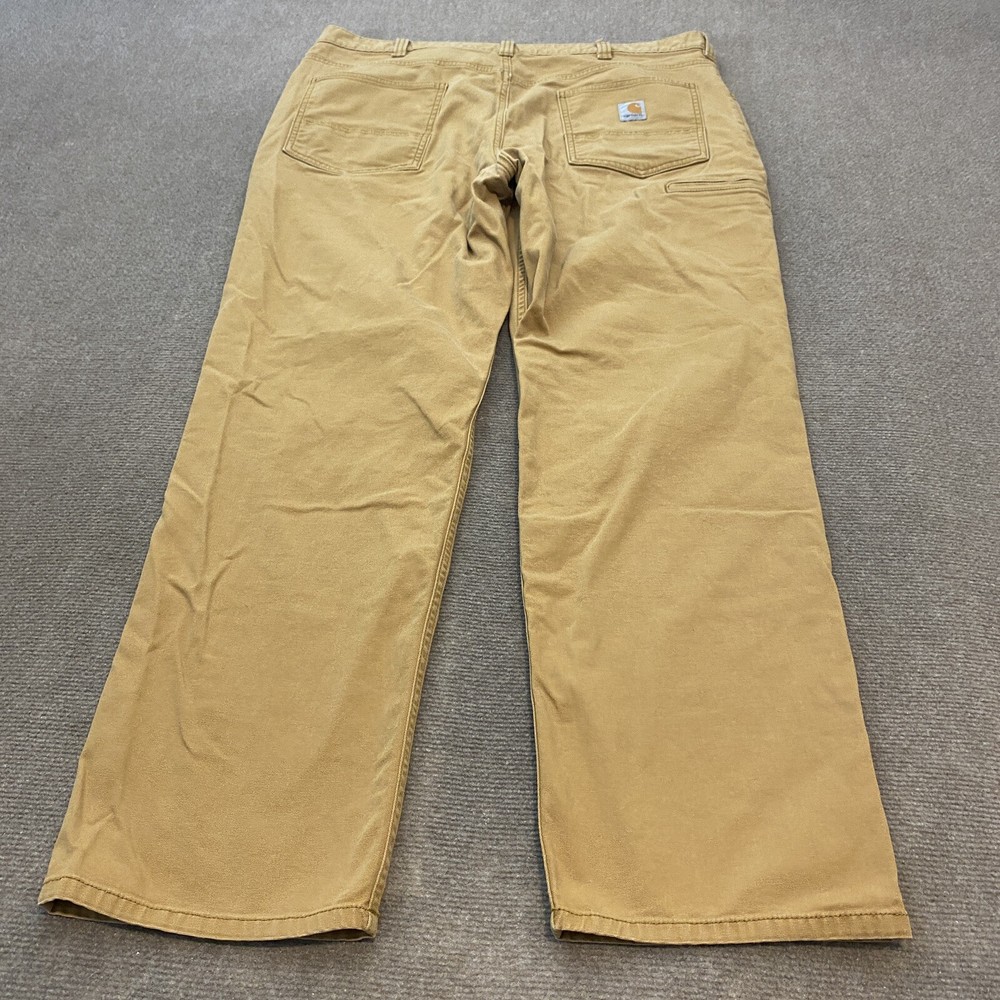 Carhartt Pants Mens 40x31 Rugged Flex Relaxed Fit Distressed Work Tan BN2517-M