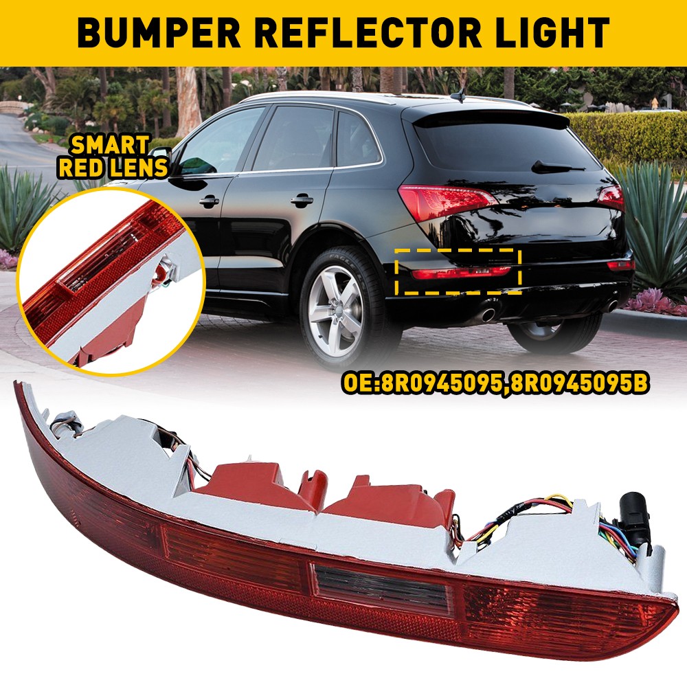 Fit For Audi Q5 Left 2009-2016 Side Rear Bumper Lower Tail Light Reflector Lamp
