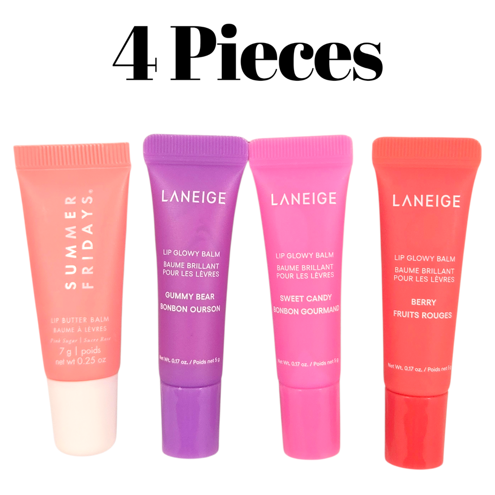 4pc Summer Fridays Pink Sugar & Laneige Lip Glowy Balm Set Multiple Viral NEW