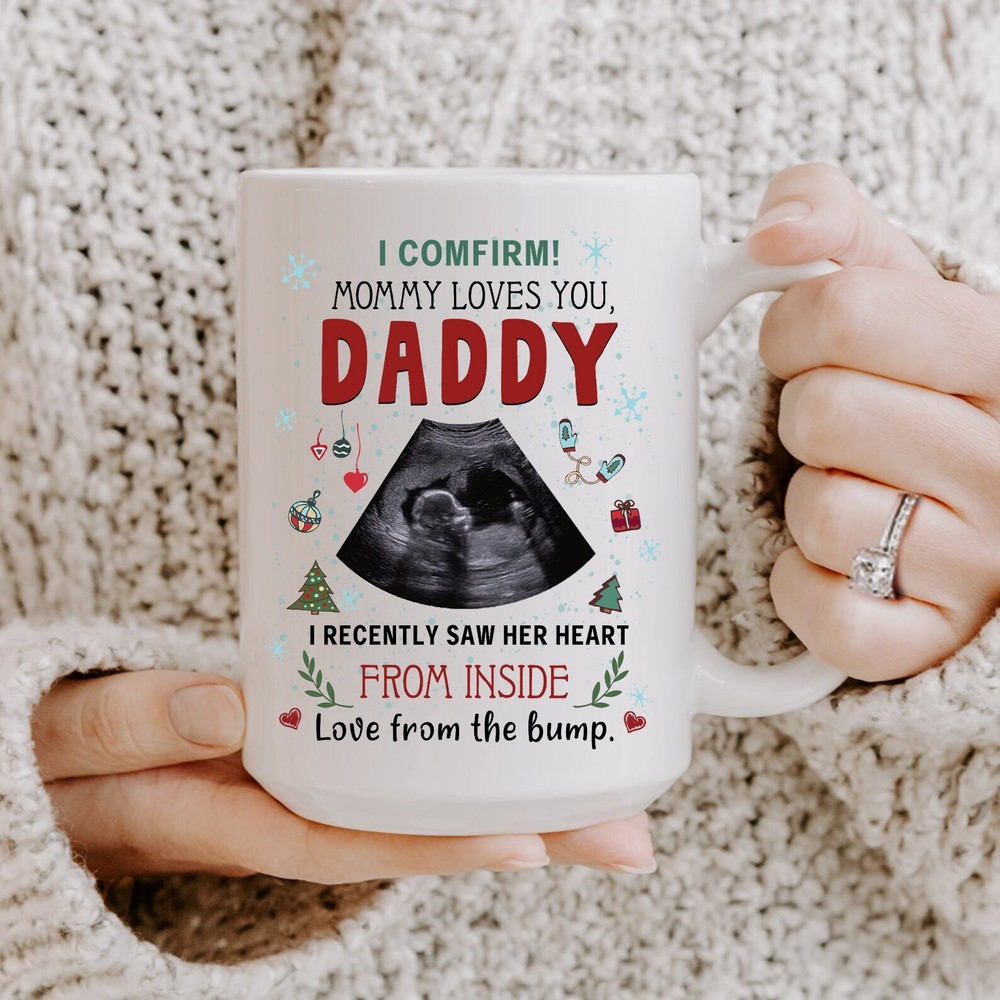 Best Dad-To-Be Christmas Mug - Mommy Loves You Gift for Expecting Father