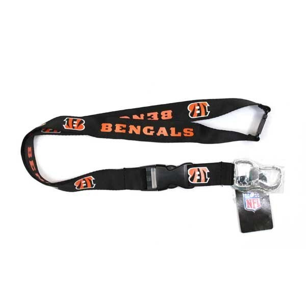 Cincinnati Bengals Lanyard Team Color Bottle Opener Keychain NFL Official Merch