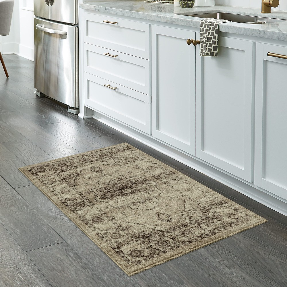 Distressed Lexington Kitchen Rugs Non Skid Accent Area Floor Mat [Made in USA...