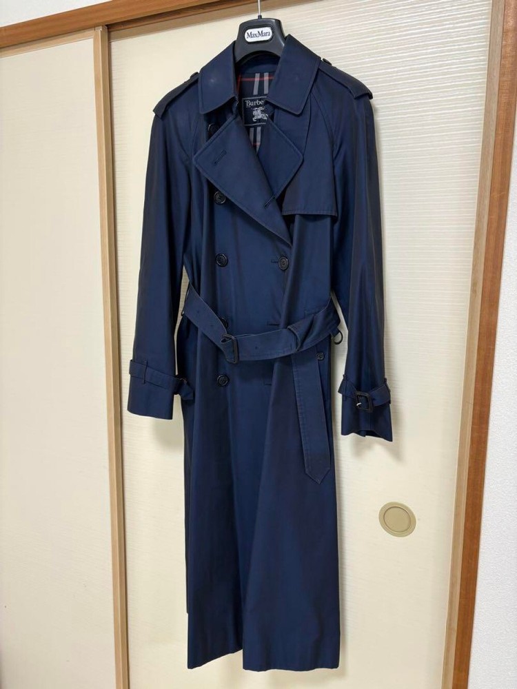Burberry Trench Coat Navy Woman from Japan