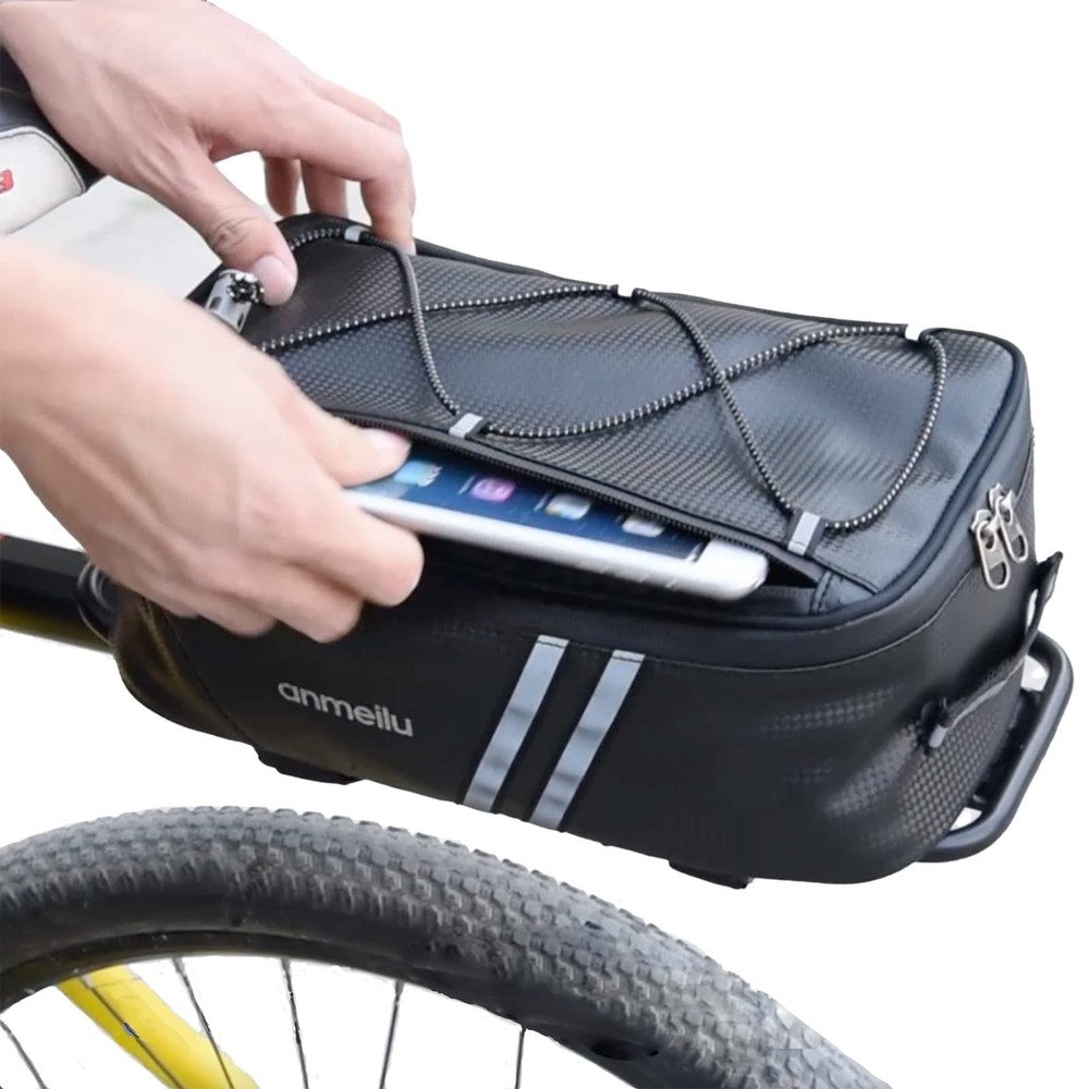 Rear Rack Bike Trunk Bag for Bicycles with Storage and Seat Carrier