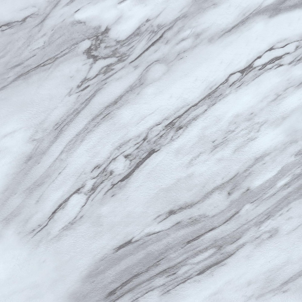 18-Pack Grey White Marble Peel Stick Vinyl Flooring Self Adhesive Tiles